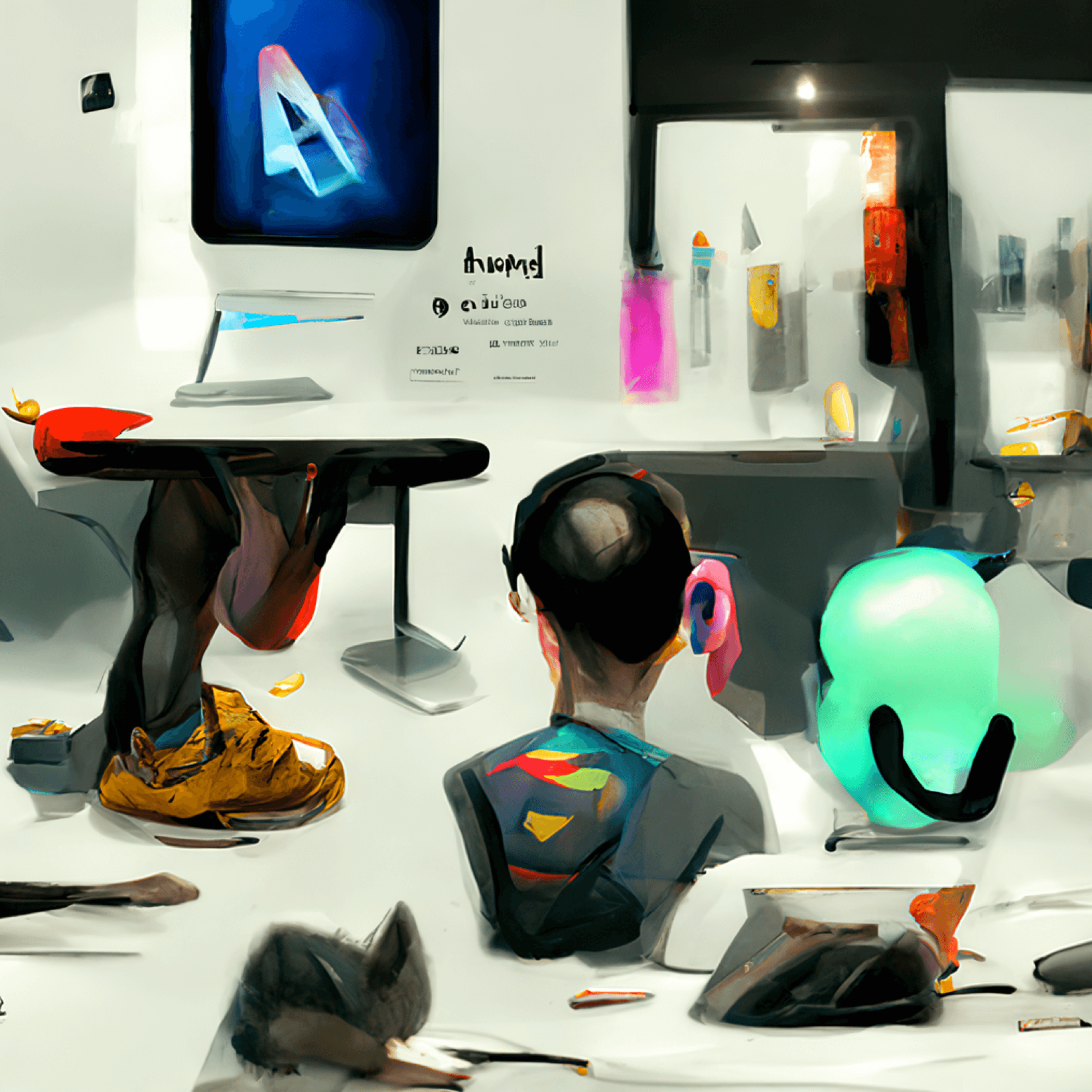 A.I. generated artist studio
